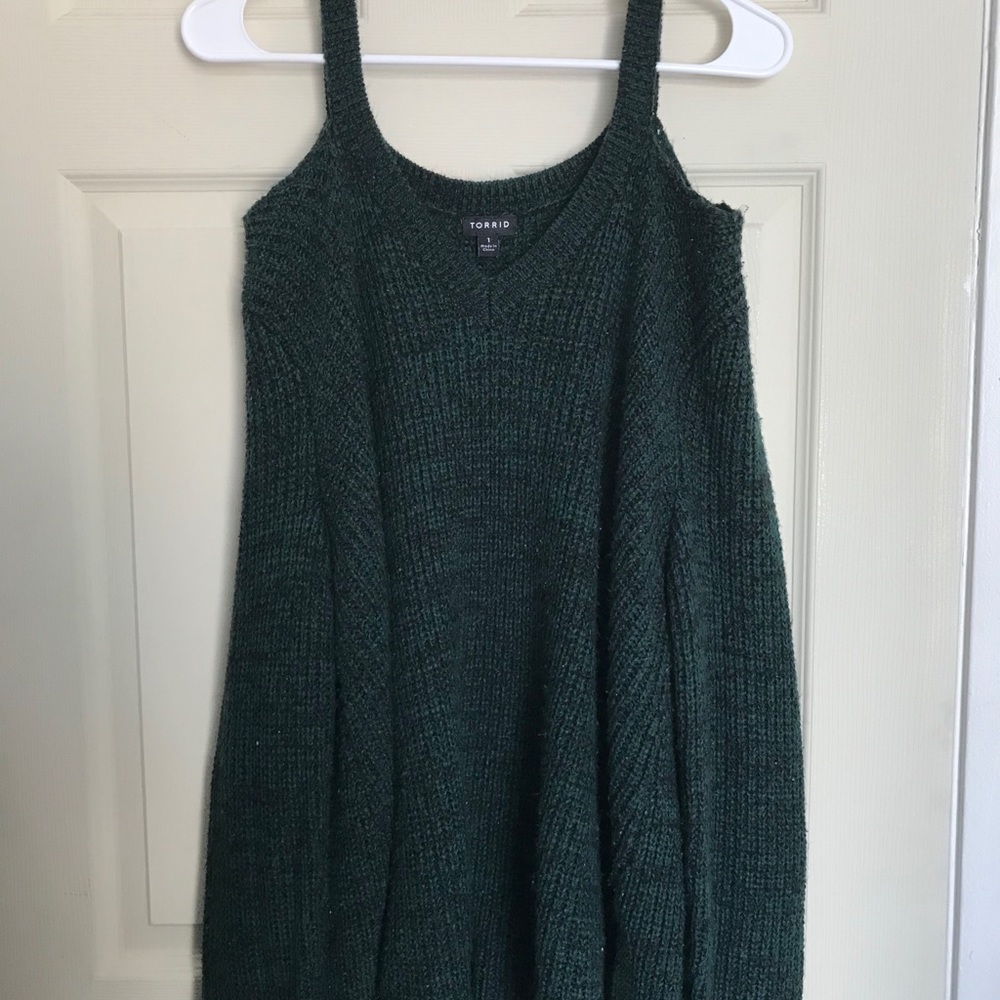 Dark green knit sweater